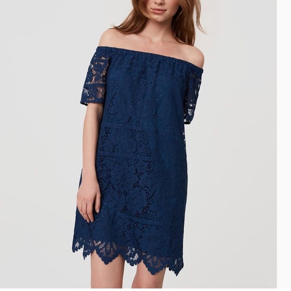 LOFT Dresses & Skirts - LOFT LACE OFF THE SHOULDER DRESS - Size L
